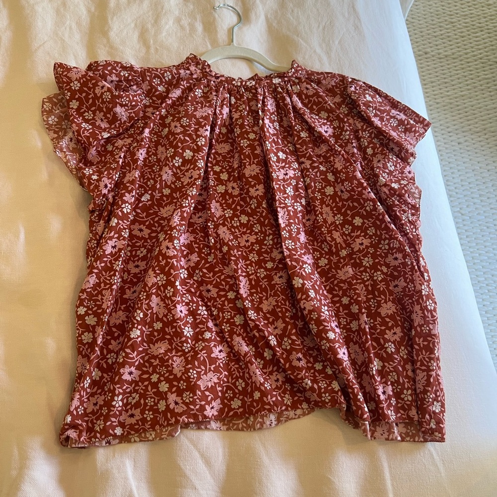 Pink and red Trovata blouse